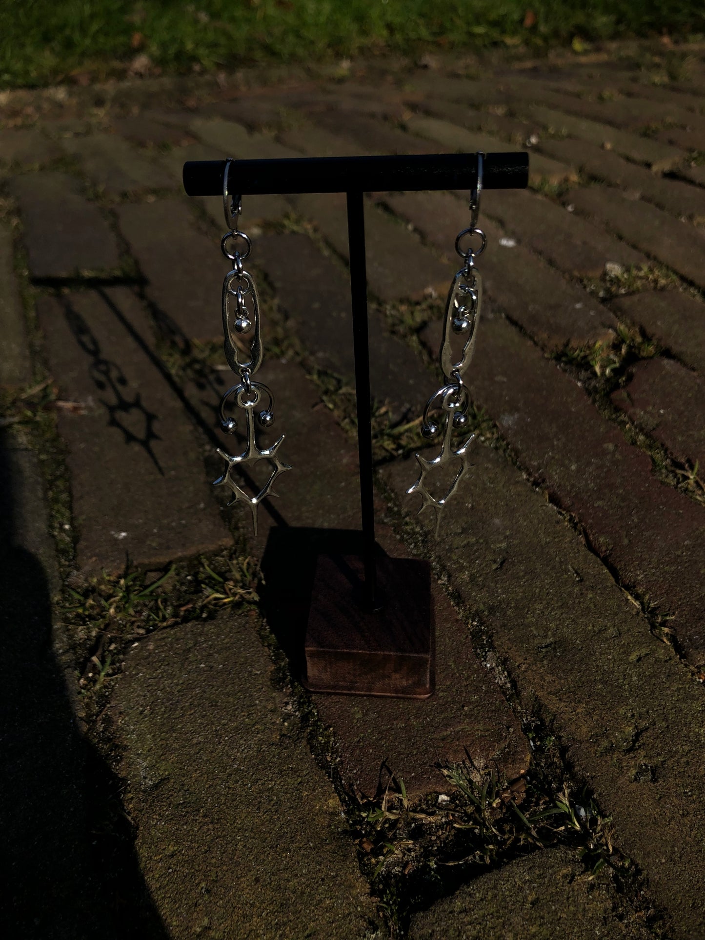 Spiky Hearts - Necklace & Earrings Set