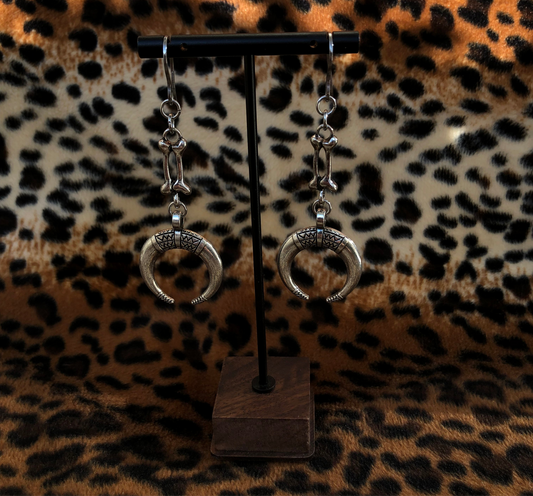 Crescent Bone - Earrings